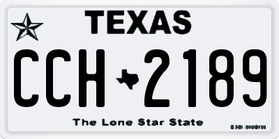 TX license plate CCH2189