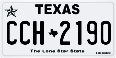 TX license plate CCH2190