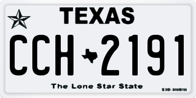 TX license plate CCH2191