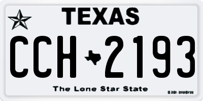 TX license plate CCH2193
