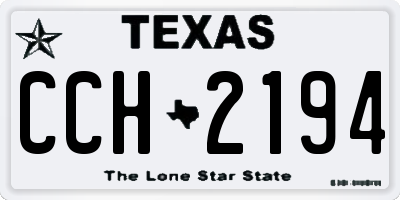 TX license plate CCH2194
