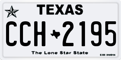TX license plate CCH2195