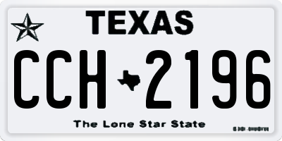 TX license plate CCH2196