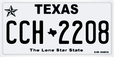 TX license plate CCH2208