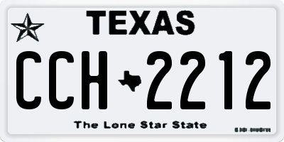 TX license plate CCH2212