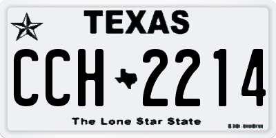 TX license plate CCH2214