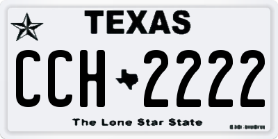 TX license plate CCH2222
