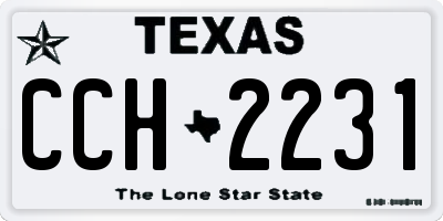 TX license plate CCH2231