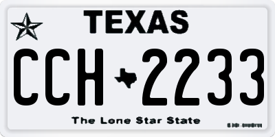 TX license plate CCH2233