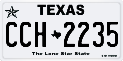 TX license plate CCH2235