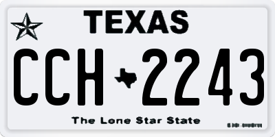 TX license plate CCH2243