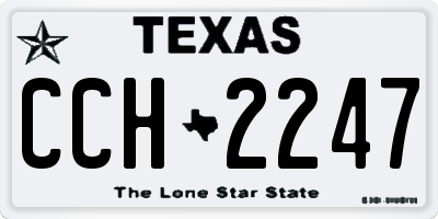 TX license plate CCH2247