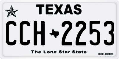 TX license plate CCH2253
