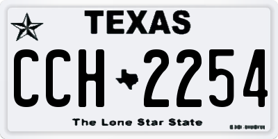 TX license plate CCH2254