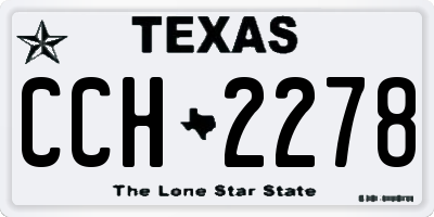 TX license plate CCH2278