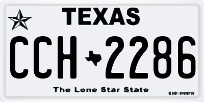 TX license plate CCH2286