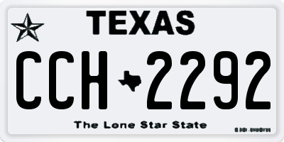 TX license plate CCH2292