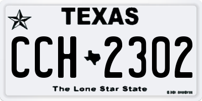 TX license plate CCH2302