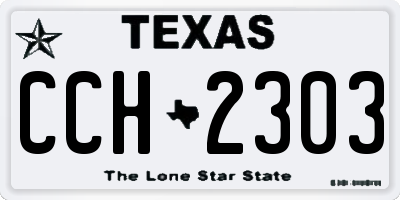 TX license plate CCH2303