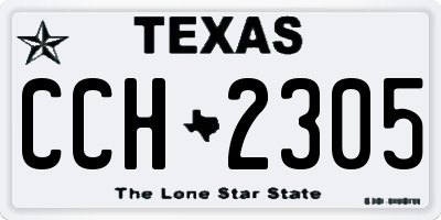 TX license plate CCH2305