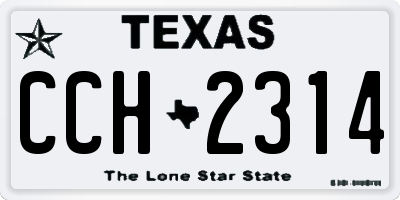 TX license plate CCH2314