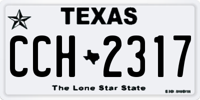 TX license plate CCH2317