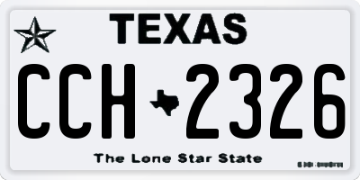 TX license plate CCH2326