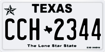 TX license plate CCH2344