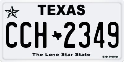 TX license plate CCH2349
