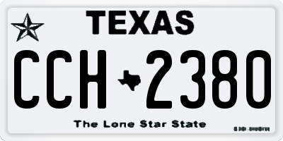 TX license plate CCH2380