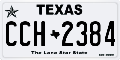 TX license plate CCH2384