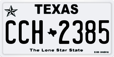 TX license plate CCH2385
