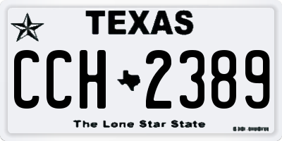 TX license plate CCH2389