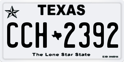 TX license plate CCH2392