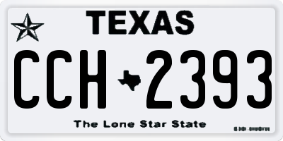 TX license plate CCH2393