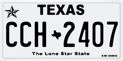 TX license plate CCH2407