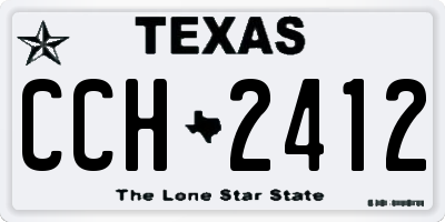 TX license plate CCH2412