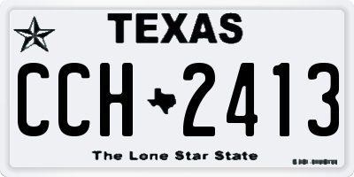 TX license plate CCH2413