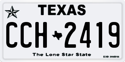 TX license plate CCH2419
