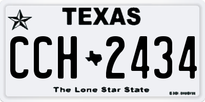 TX license plate CCH2434
