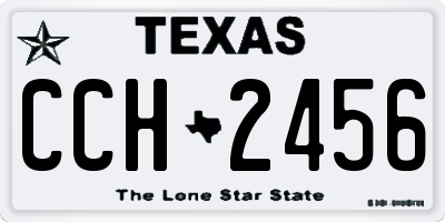TX license plate CCH2456