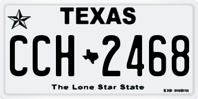 TX license plate CCH2468