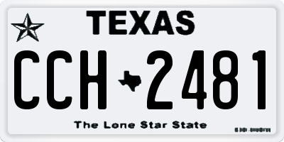 TX license plate CCH2481