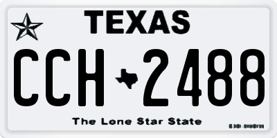 TX license plate CCH2488
