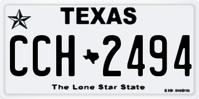 TX license plate CCH2494