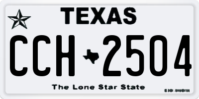 TX license plate CCH2504
