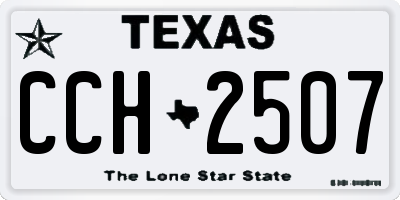 TX license plate CCH2507