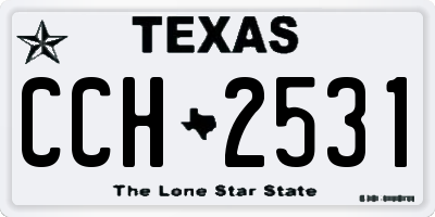 TX license plate CCH2531