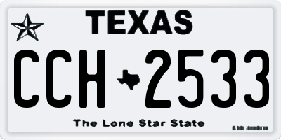 TX license plate CCH2533
