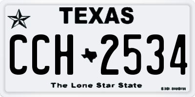 TX license plate CCH2534